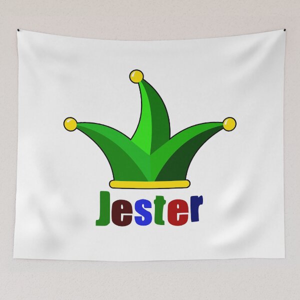 Item preview, Jester, joker or clown hat in green with name in colored letters designed and sold by shennix.