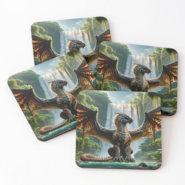 Item preview, Majesty of the Jungle Falls: The Tiger Dragon designed and sold by ArteAnimal2020.