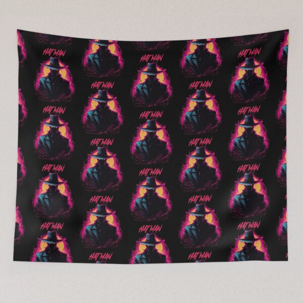 Item preview, Hat man - synthwave cyberpunk designed and sold by GlitchGrotesque.