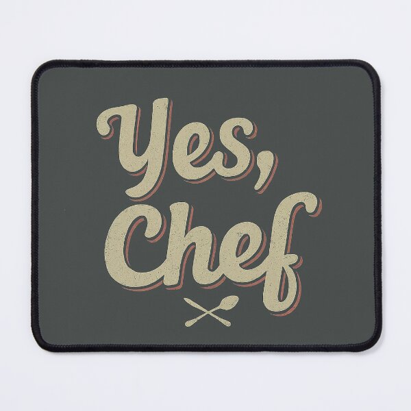 Item preview, "Yes, Chef" - The Bear Vintage Typography designed and sold by Retro Travel Design.