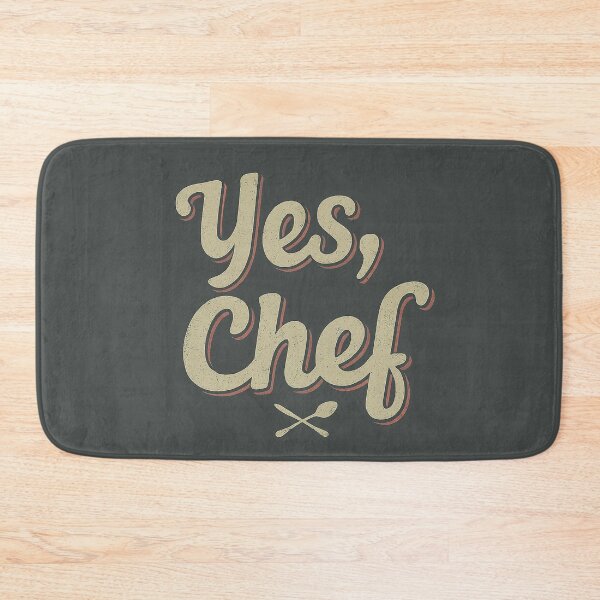 Item preview, "Yes, Chef" - The Bear Vintage Typography designed and sold by Retro Travel Design.