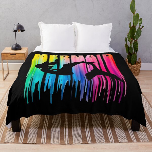 Item preview, Mermaid rainbow silhouette watercolor dripping bright designed and sold by TankandDPS.
