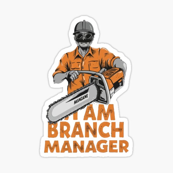 Item preview, Cool t-shirt for a worker with a power saw- 'I AM BRANCH MANAGER' designed and sold by Gadget80.
