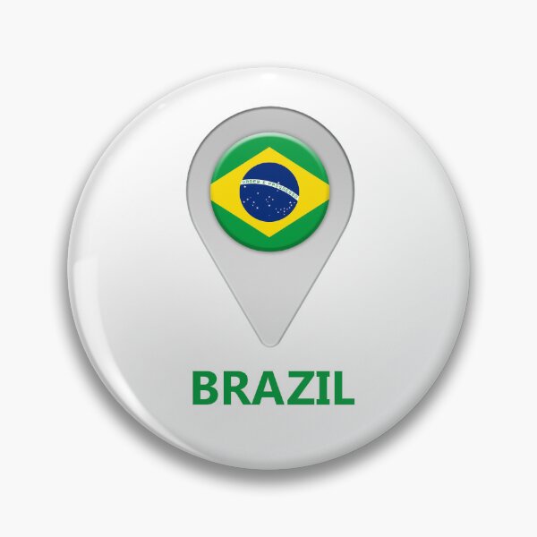 Item preview, Brazil flag location icon designed and sold by Nick249.
