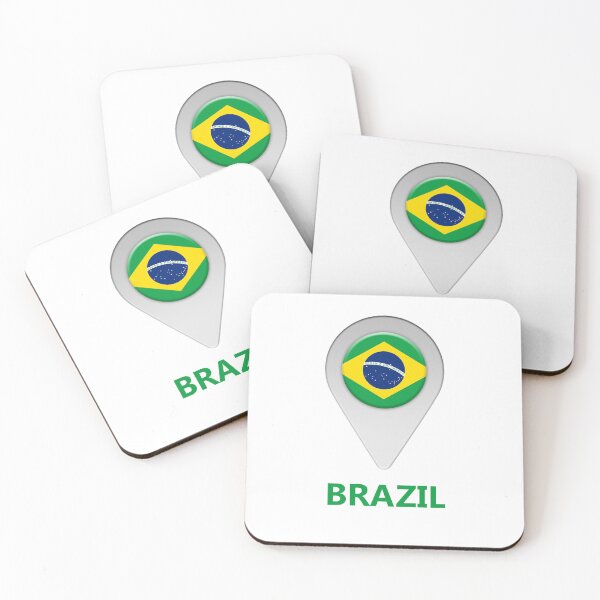 Item preview, Brazil flag location icon designed and sold by Nick249.