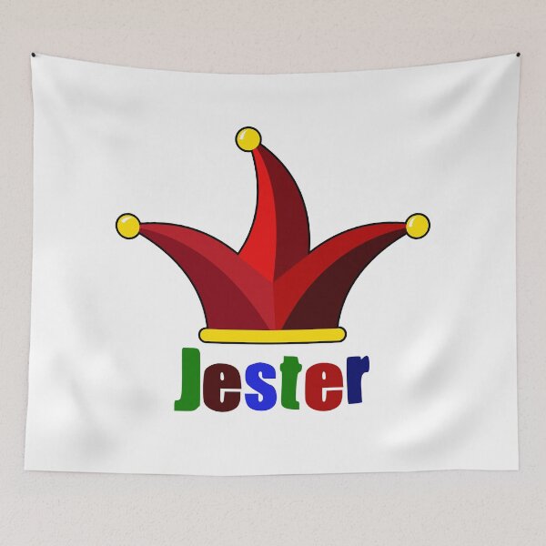 Item preview, Jester, joker or clown hat in red with name in colored letters designed and sold by shennix.