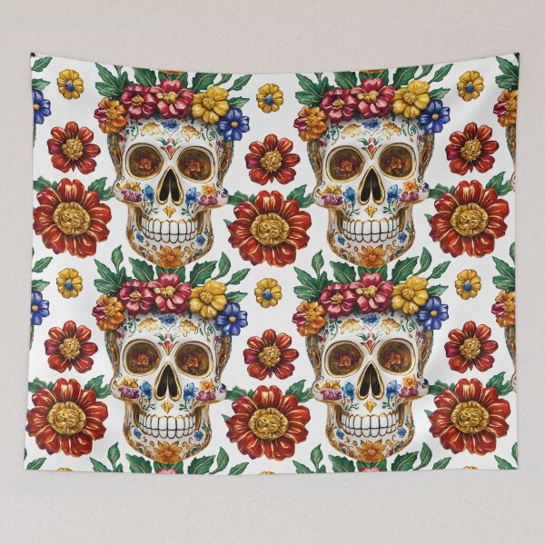 Item preview, Mexican porcelain Calavera skull designed and sold by MyCraftForYOU.