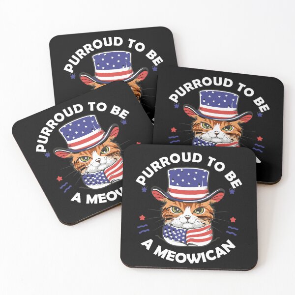Item preview, Amante de los gatos, Purroud To Be A Meow-ican, gato americano designed and sold by ShopSmart213.