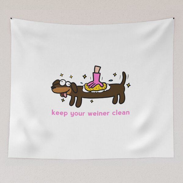 Item preview, Keep your weiner clean designed and sold by PickledjoArt.