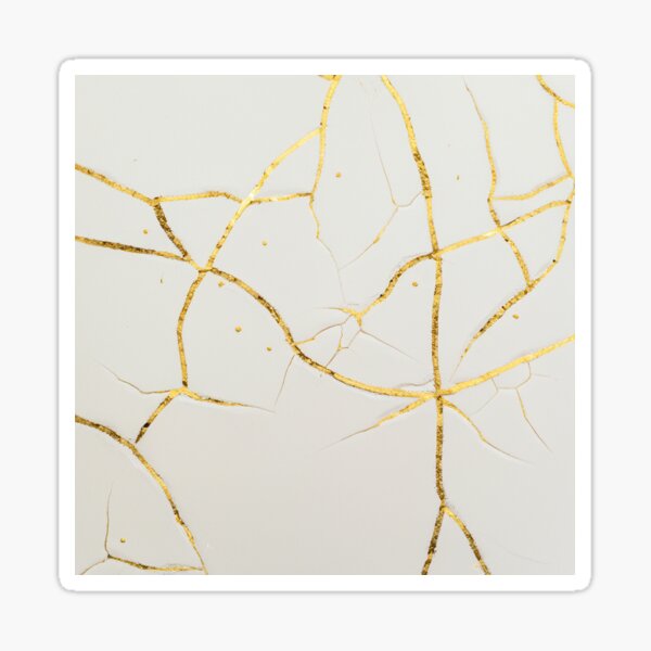 Pure Gold Japanese Kintsugi Sticker