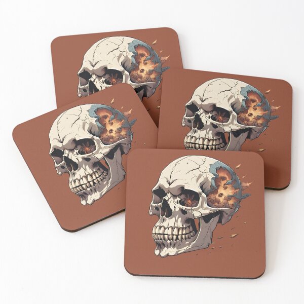 Item preview, Fearsome Skull with Fiery Aura designed and sold by CarpArtt.