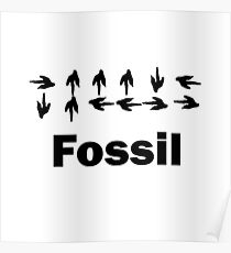 Dinotopia Inspired Fossil Text Poster