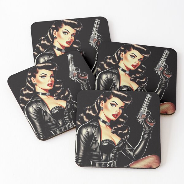 Item preview, Leather Pulp Girl designed and sold by PulpVintage.