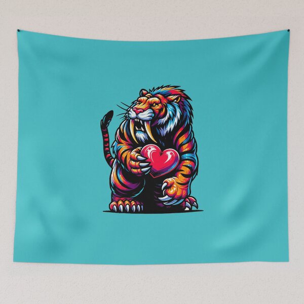 Item preview, Love Smilodon - Valentine's Day Heart of Love designed and sold by ObjCrea123.