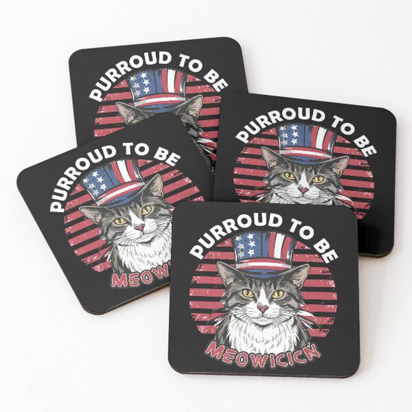 Item preview, Amante de los gatos, Purroud To Be A Meow-ican, gato americano designed and sold by ShopSmart213.