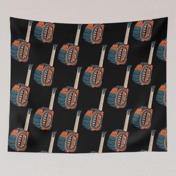 Item preview, Flexometer tape measure illustration in orange and blue designed and sold by CecyLL.