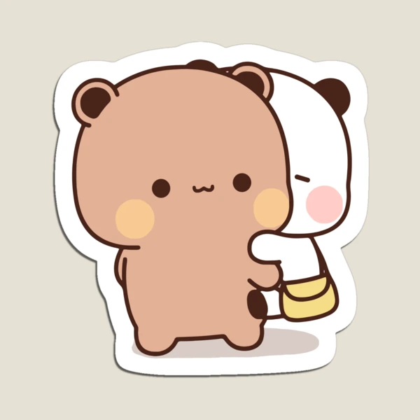 DuDu Bear carrying his love BuBu Panda❤️ | Magnet