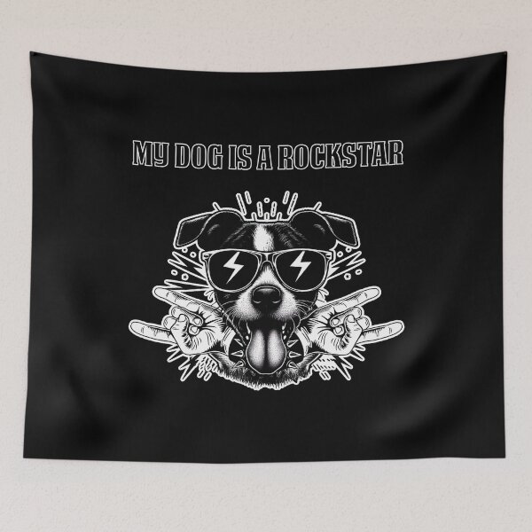Item preview, My Dog Is A Rockstar Funny Design for Rock and Roll Fans and Dogs Lovers designed and sold by thebaronart.