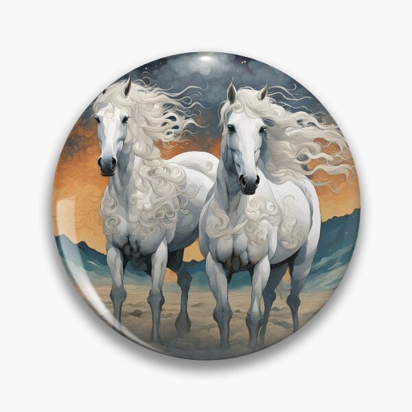 Item preview, White Horses at Gates of Paradise designed and sold by Takutakina.