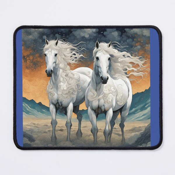 Item preview, White Horses at Gates of Paradise designed and sold by Takutakina.