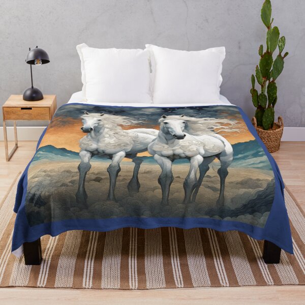 Item preview, White Horses at Gates of Paradise designed and sold by Takutakina.