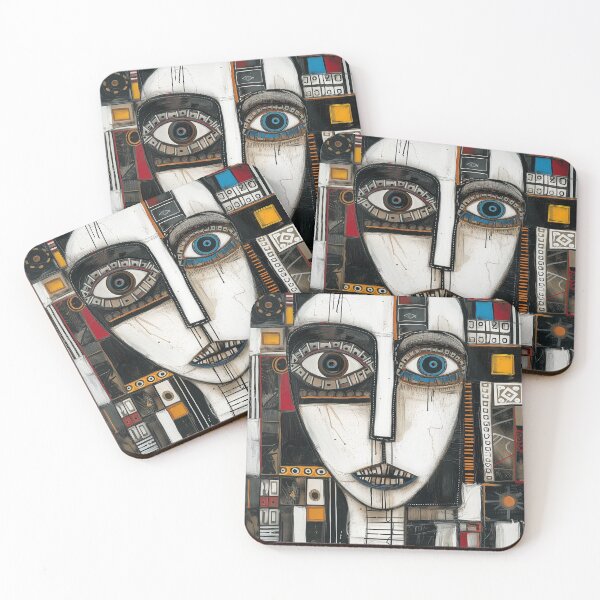 Item preview, Girl Face Folk Art designed and sold by sheprint.