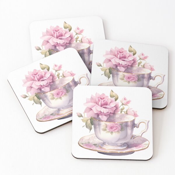 Item preview, Vintage teacup princesscore Floral Tea - Pink rose regencycore baroque designed and sold by Fantasy Cache.