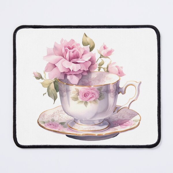 Item preview, Vintage teacup princesscore Floral Tea - Pink rose regencycore baroque designed and sold by Fantasy Cache.