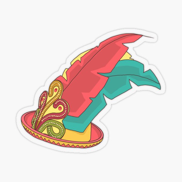 Typical Bolivian Morenada Hat Sticker