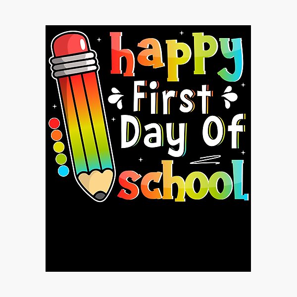 Item preview, Happy First Day Of School Teacher Kids Pencil Back To School designed and sold by MobyStickers.