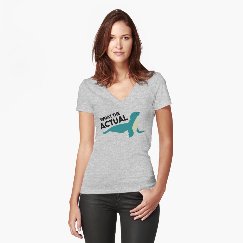 Item preview, Fitted V-Neck T-Shirt designed and sold by Francophile.