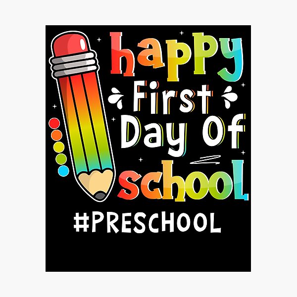 Item preview, Happy First Day Of School Teacher Preschool Back To School designed and sold by MobyStickers.