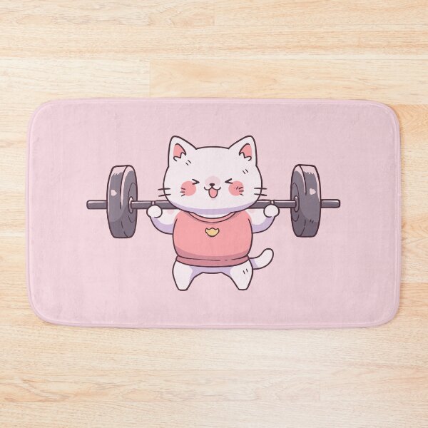 Item preview, Pink Cat Deadlift Bodybuilder designed and sold by SweetClicks123.