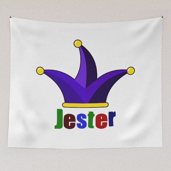 Item preview, Jester, joker or clown hat in purple with name in colored letters designed and sold by shennix.