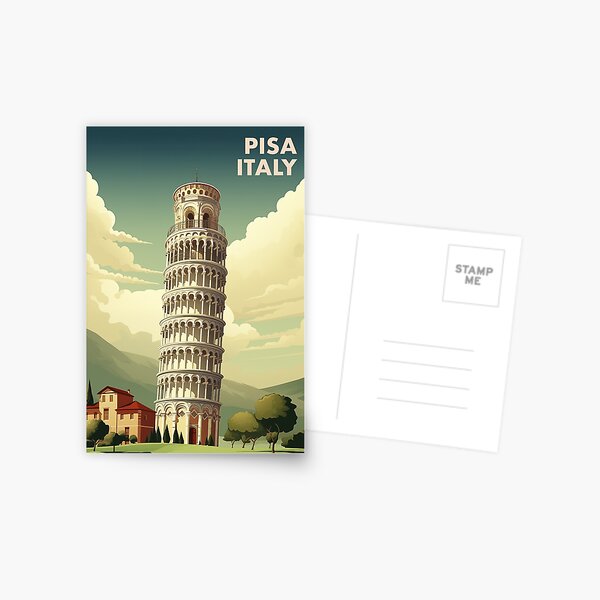 Item preview, The Leaning Tower of Pisa Italy Vintage Travel Poster Retro designed and sold by artra-shop.