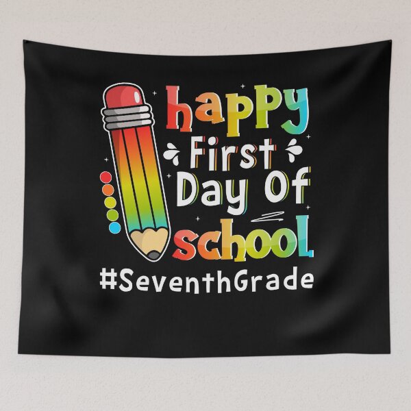 Item preview, Happy First Day Of School Teacher 7th Grade Back To School designed and sold by MobyStickers.
