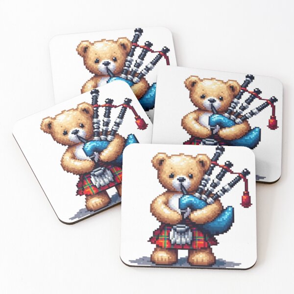 Item preview, Cute bear plays the bagpipes designed and sold by Koobiocc.