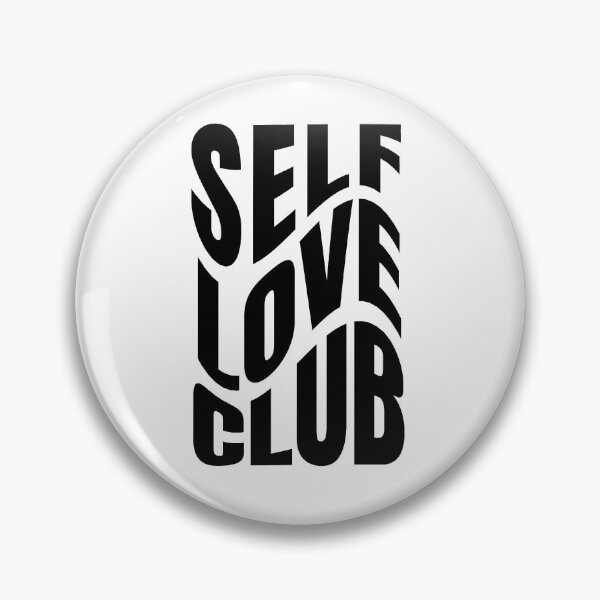 Item preview, Self Love Club - Empowering Typography for Positive Affirmations - Black designed and sold by Biddakate.