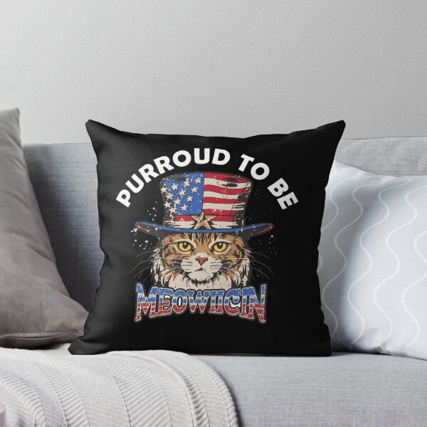 Item preview, Amante de los gatos, Purroud To Be A Meow-ican, gato americano designed and sold by ShopSmart213.