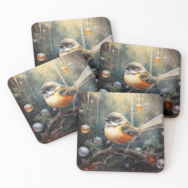 Item preview, Fantail in Green forest NZ designed and sold by 7Bluedragon (Jane art collection).