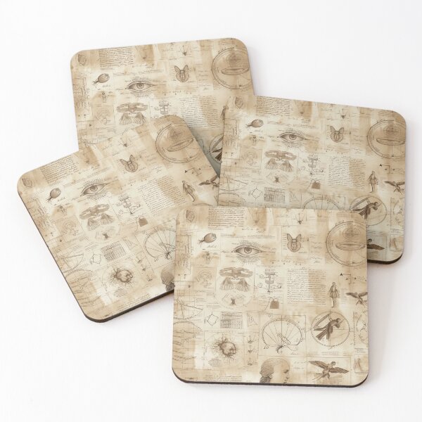 Item preview, Da Vinci's Legacy: Vintage Sketchbook Explorations Pattern designed and sold by Sir Meow Meow.