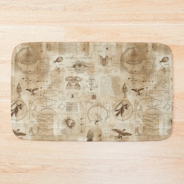Item preview, Da Vinci's Legacy: Vintage Sketchbook Explorations Pattern designed and sold by Sir Meow Meow.