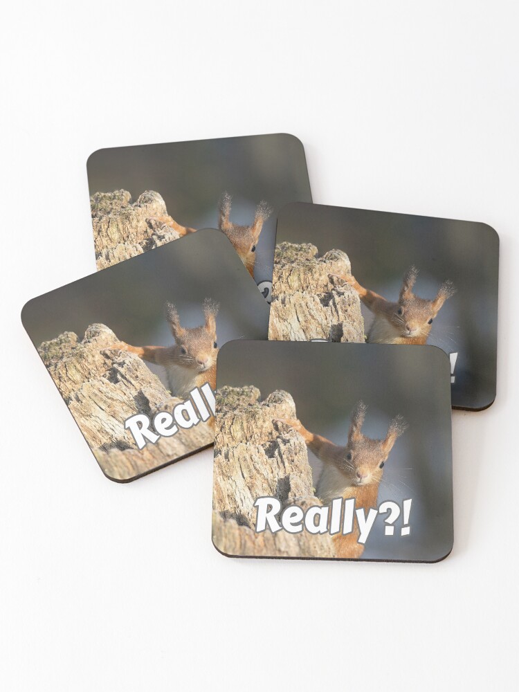 Thumbnail 1 of 5, Coasters (Set of 4), Really?! designed and sold by Surreallytee.