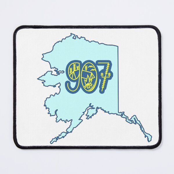 Item preview, Alaska 907 Area Code With Outline of the State designed and sold by CoastalCaptures.