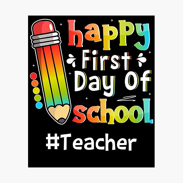 Item preview, Happy First Day Of School Teacher Pencil Back To School designed and sold by MobyStickers.