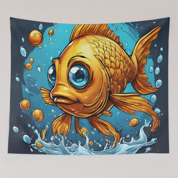 Item preview, Cute Funny Goldfish designed and sold by TheArtOfPat.