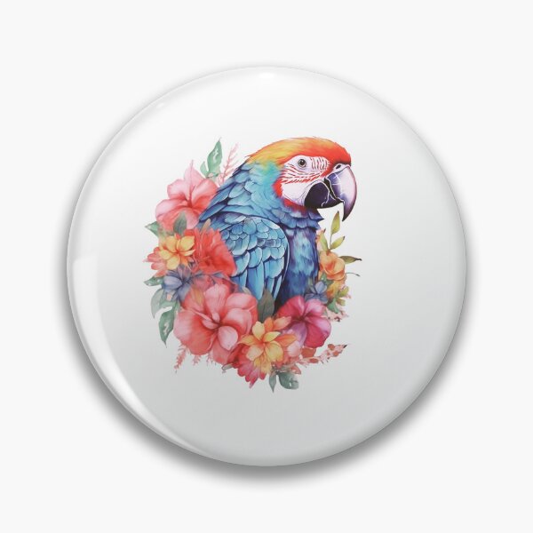 Item preview, Colorful Watercolor Floral Parrot designed and sold by TheAnimalZ00.