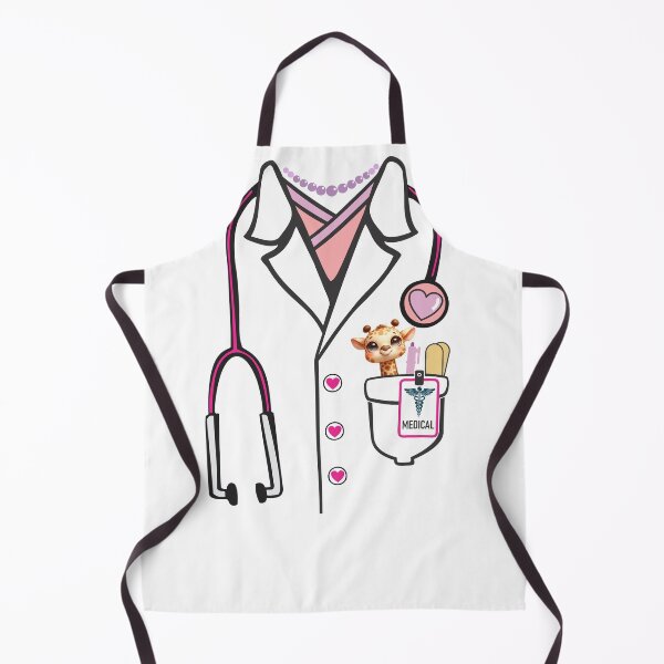 Item preview, Little Doctor's Playtime: Pink Medical Fashion Tee, Pretend doctor, giraffe peekaboo designed and sold by amahechoamano.