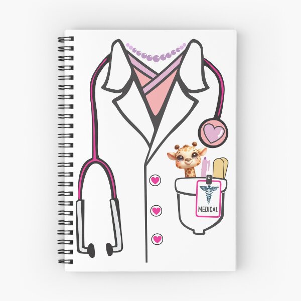 Item preview, Little Doctor's Playtime: Pink Medical Fashion Tee, Pretend doctor, giraffe peekaboo designed and sold by amahechoamano.