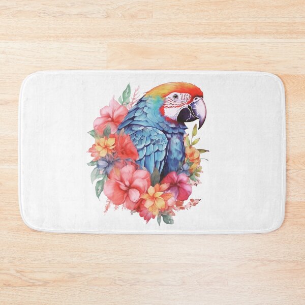 Item preview, Colorful Watercolor Floral Parrot designed and sold by TheAnimalZ00.